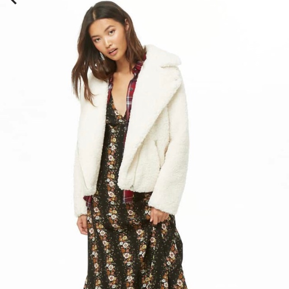 Faux Shearling Moto Jacket